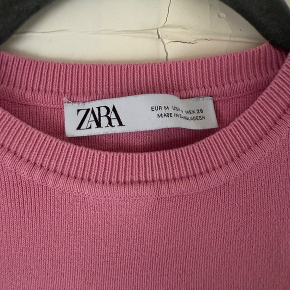 Zara | Size M | Pink Sleeveless Knit Crop Top - Picture 5 of 6